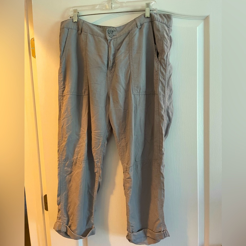 Calvin Klein Linen/Cotton Ankle Pants XL
